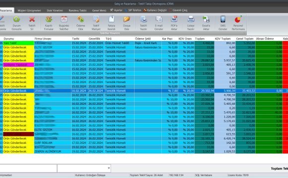 Teklif Takip Programı