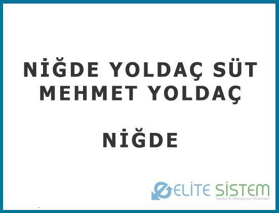 NİĞDE YOLDAÇ SÜT - MEHMET YOLDAÇ